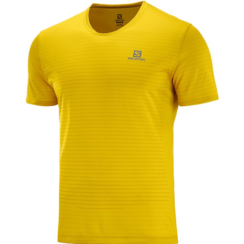 SALOMON UK SENSE M - Mens T-shirts Yellow,TNUJ86504